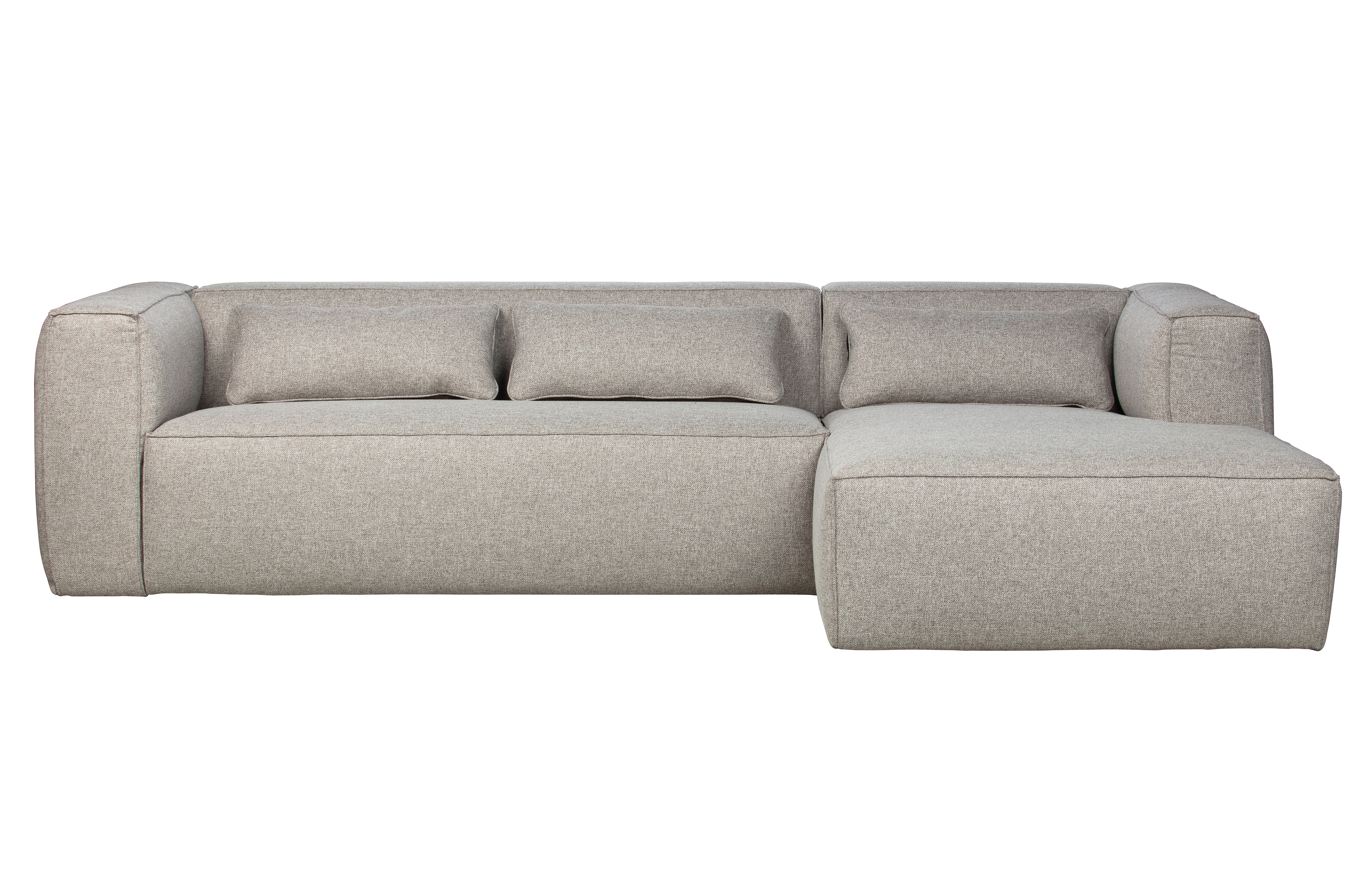 Woood Exclusive Bean Hjørnesofa  Højre  Inkl  Puder Lysegrå Stof