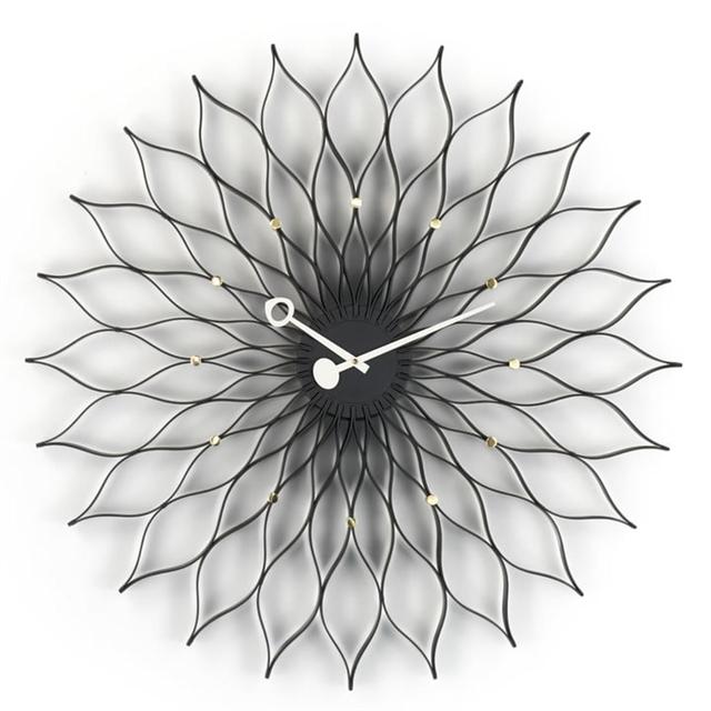 Vitra Sunflower Clock   Sort Messing