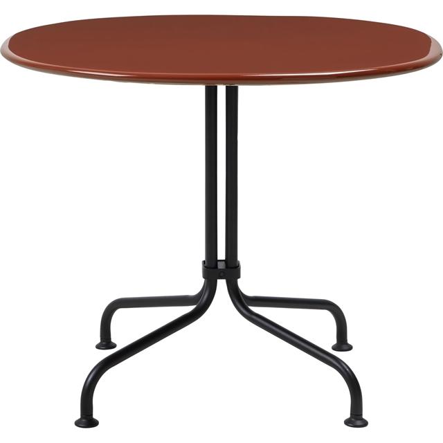 Gubi Carmel Bistro Cafébord 75x75 Mat Sort Rock Red