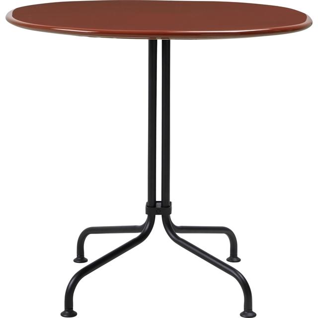 Gubi Carmel Bistro Cafébord 75x75 Mat Sort Rock Red