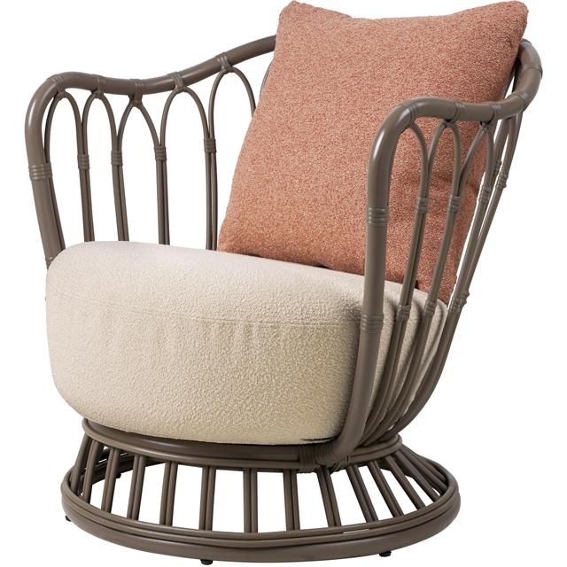 Gubi Grace Udendørs Lænestol Mushroom Gray Lorkey 41 Lorkey 44