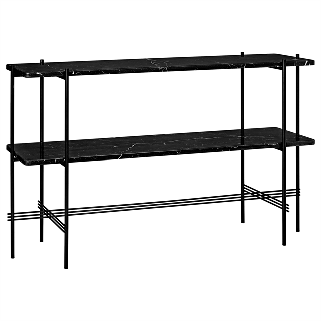 Gubi   Konsolbord H72   Med   Hylder   Sort Marquina Marmor
