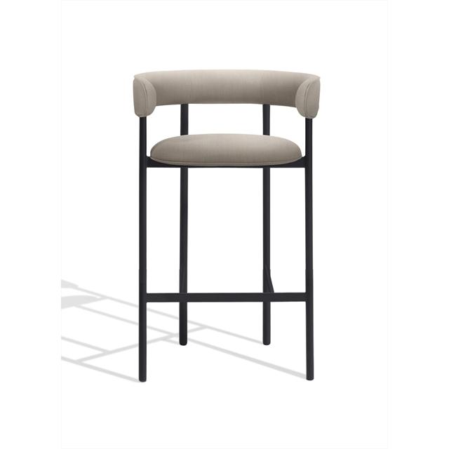 Møbel Copenhagen Font Barstol Med Armlæn 65   Trio 0205 Sort Stel