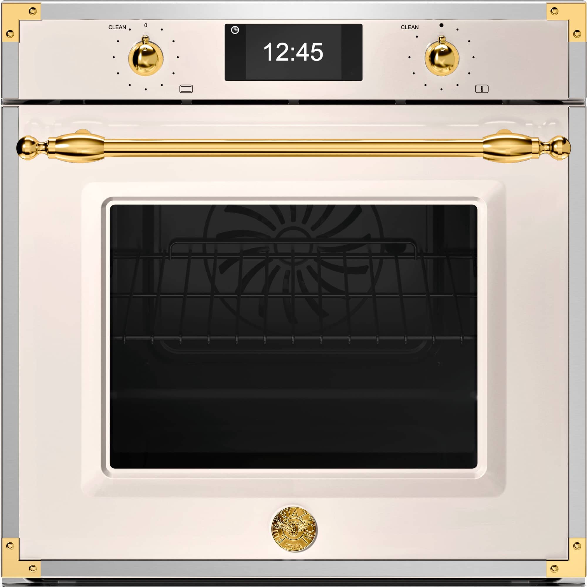 F6011hervptag Heritage Pyro   Steam Indbygningsovn  Elfenben Hvid Guld