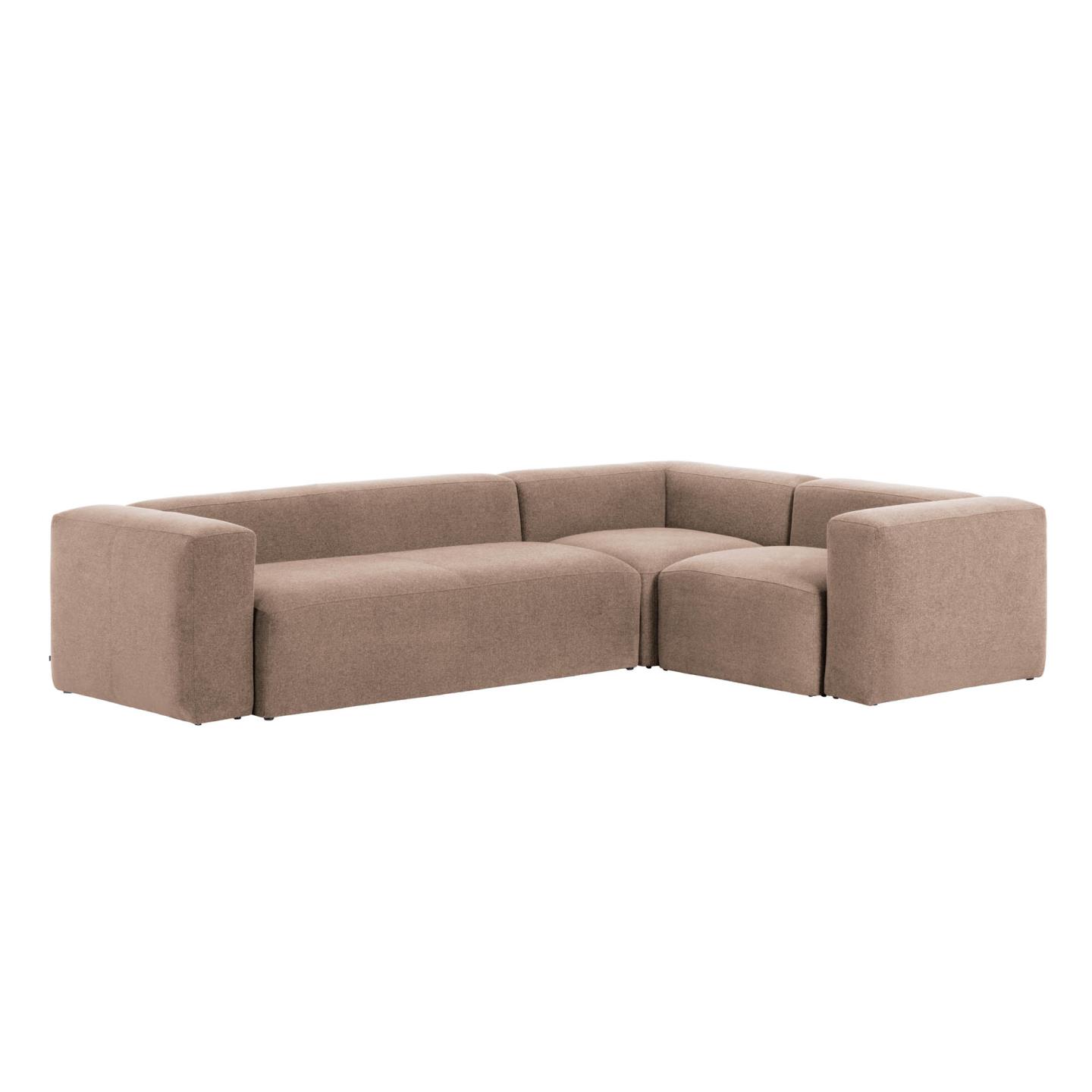 Kave Home Blok  -personers Hjørnesofa   Pink 320   230
