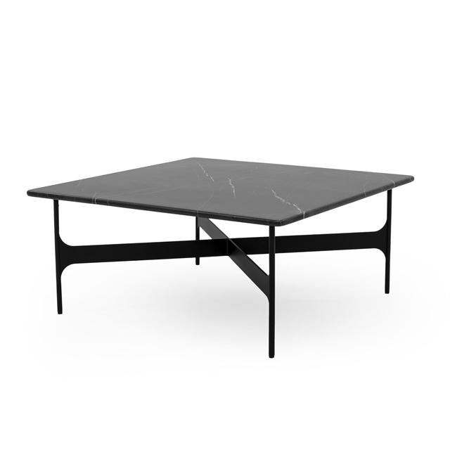 Wendelbo Floema Sofabord 80x80 Sort Nero Marquina Marmor