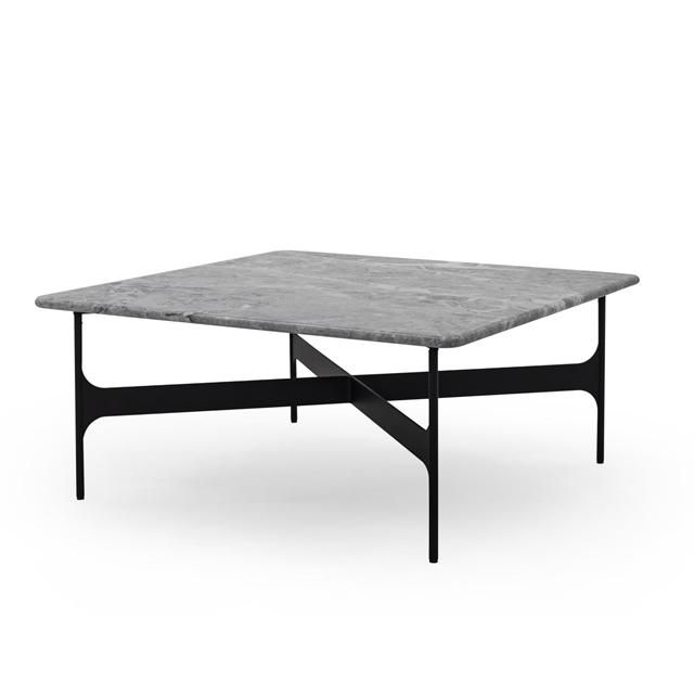 Wendelbo Floema Sofabord 80x80 Grå Emperador Marmor