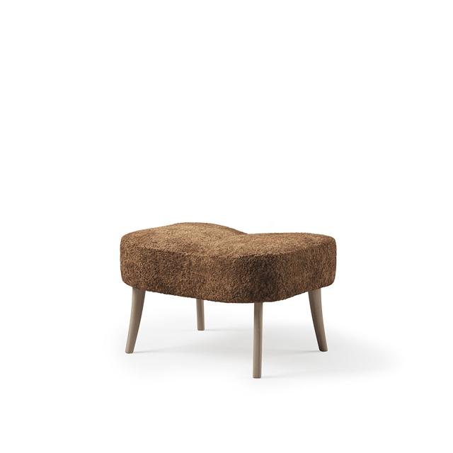 Warm Nordic Pragh Puf Sheepskin Drake Hvidoileret