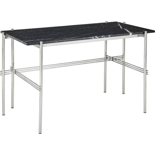 Gubi   Skrivebord 120x60 Poleret Stål Black Marquina Marmor