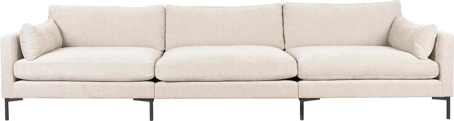 -personers Sofa Zuiver Summer Perlemor Stof Med  -skum   Stålramme H82   D101   B335