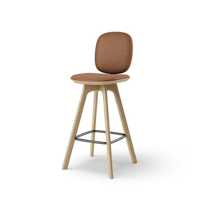 Brdr  Krüger Pauline Comfort Barstol H65 Egetræ Brandy Læder